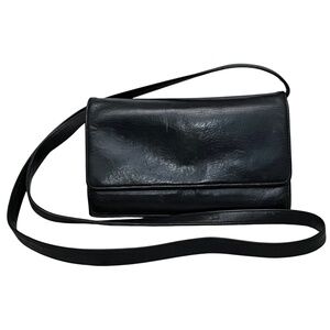 Hobo International Convertable Crossbody Wallet Bag Black Leather Organizer